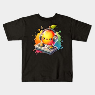 Cute Kawaii Mango DJ Kids T-Shirt